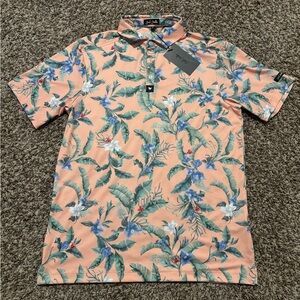 Brand New Bad Birdie Men's Flora Fiesta Core Golf Polo Size Medium Retail $78